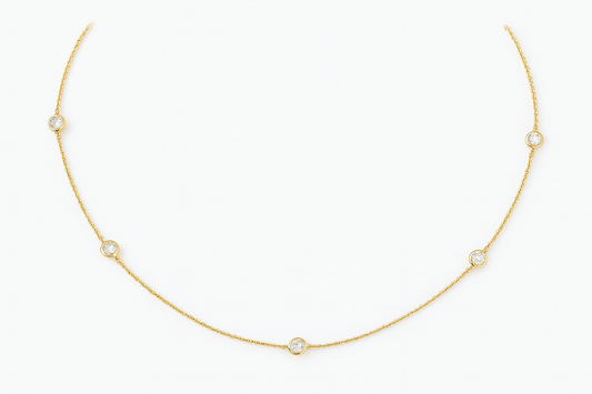 Cz diamond by the yard round chain