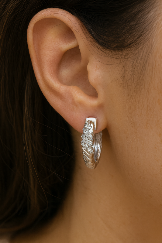 Cz Huggies earrings