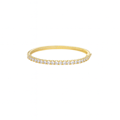 Cz push lock bangle