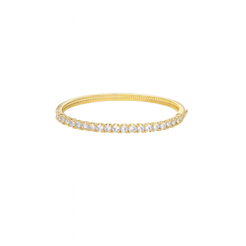 Cz push lock bangle