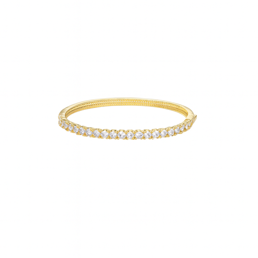 Cz push lock bangle